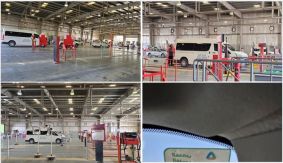 학교버스 자동차 정기검사 합격증을 받다